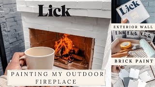 Trying out the Lick Exterior wall & Brick paint | Painting my outdoor fireplace | Unboxing &  review