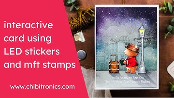 Light up interactive Card featuring MFT stamps