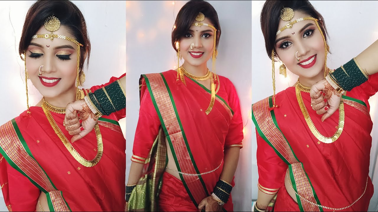 13 Hair style on navari ideas  marathi bride couple wedding dress  wedding couple poses