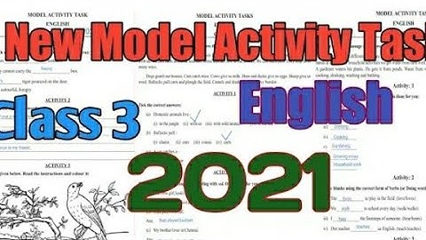 New model activity task 2021, class 3 english model activity task solves #modelactivitytask