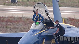 2023 Blue Angels  Airshow                              Pilots walk out &amp; cockpit