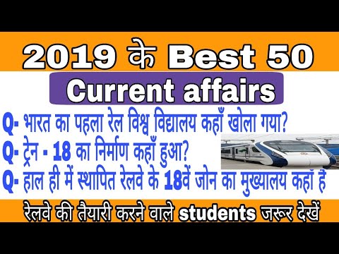 current affairs for rrb ntpc 2019 in hindi
