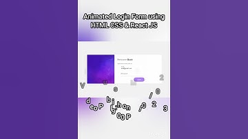 animated login page in react js | animated login form html css |  html css javascript tutorial