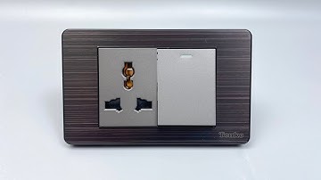 Công Tắc Ổ Cắm Điện Âm tường Mặt Hợp Kim Đen Xám TENKO TK-C7G-039 I Tenko.com.vn