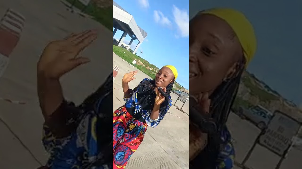 talented ejura ura gave a nice performance at the airport