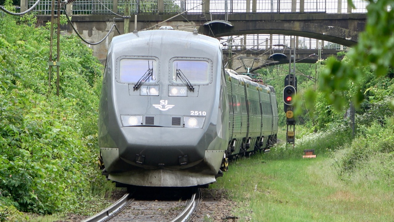 The last day of train traffic on the single-track railway in Varberg, Sweden