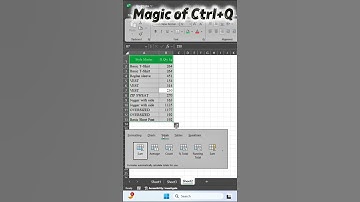 Excel Quick Analysis Shortcut: How to Use Ctrl + Q for Faster Data Insights