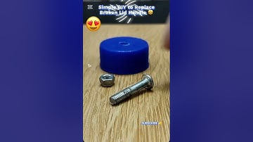 DIY pot lid handle! Quick fix for broken covers. #DIY #KitchenHacks #HomeRepair #LifeHacks #Cooking