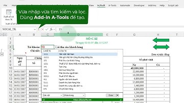 Sổ Cái Kế Toán cho mọi tài khoản trên một sheet và một hàm BS_SQL