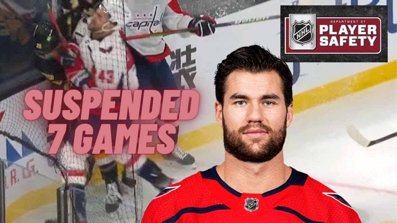 Tom Wilson suspended 7 games for boarding Brandon Carlo