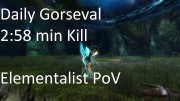 Gw2 [qT] Daily Gorseval 2:58 min Kill [4:02 min left] | Elementalist PoV
