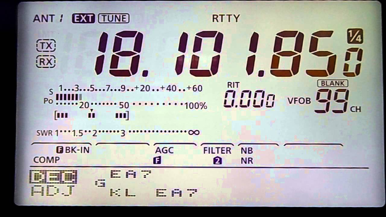 Icom IC-7410 RTTY decoding - YouTube