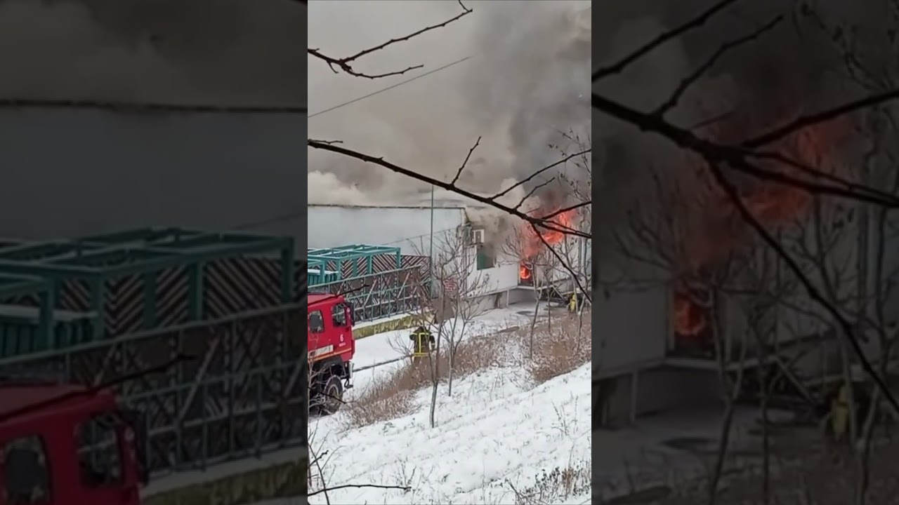 🚒🔥Одесса пожар на пляже / Fire brigade at work in Odessa  