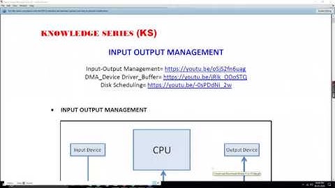 Input-Output Management (EC366 Module V Part1)