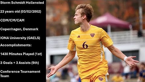 Storm Schmidt Hollensted - Highlightvideo IONA Fall 2025