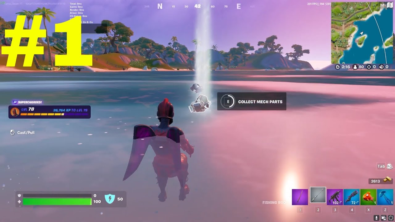 Collect Mech Parts from Fishing holes - Fortnite Chapter 3 Season 2