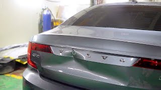 Dented VOLVO Car Repair Process. Korean Car Restoration Master.