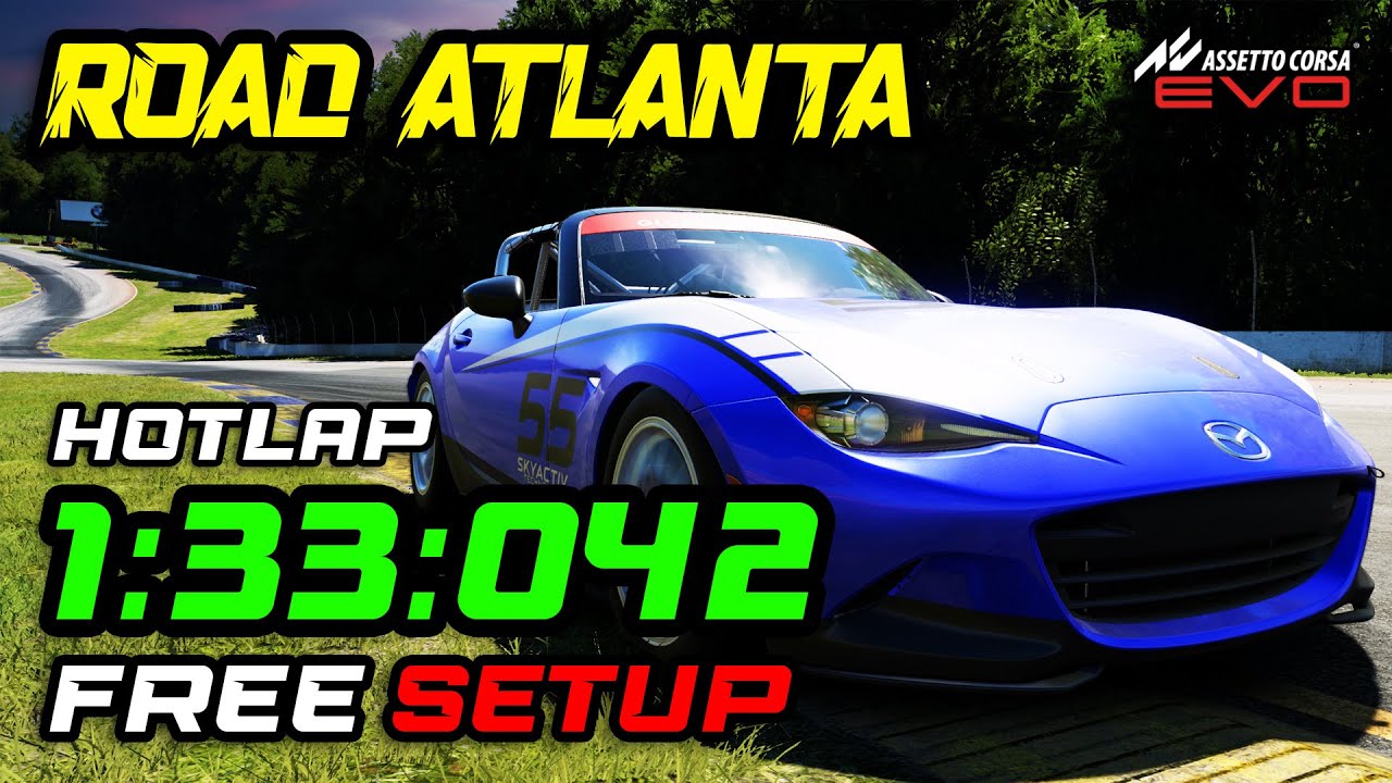 🔥 HOTLAP ROAD ATLANTA 🟢 Mazda MX-5 CUP – 1:33.042 🕒 | AC EVO