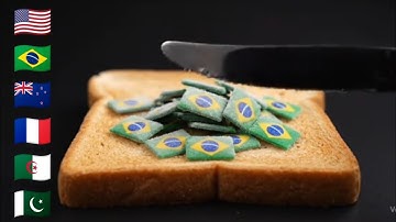 Spreading Glass Flags On Toast AI ASMR Part 7 - Oddly Satisfying