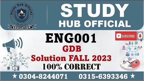 ENG001 GDB solution Fall 2023