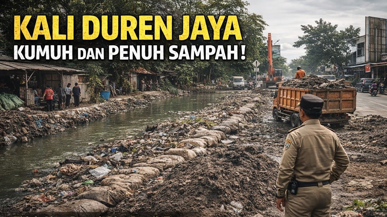 DINORMALISASI TERUS! Tapi Sampah di Kali Duren Jaya Tak Pernah Habis!
