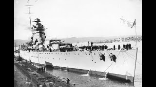 HMS Rodney  Blasting Bismarck and Shore Targets