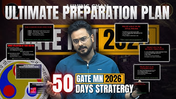 GATE Mining Engineering 2026 | Last 50 Days Master Plan 🚀 | Zero to Hero Roadmap | Assured Success