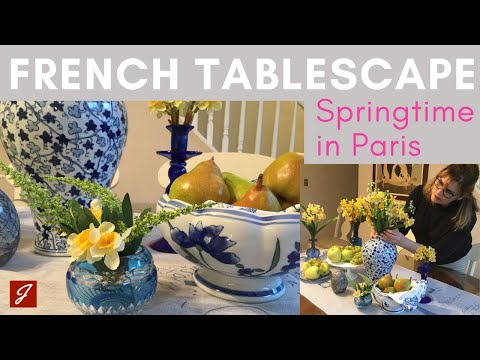 Springtime in Paris Collab - French Blue & White Tablescape