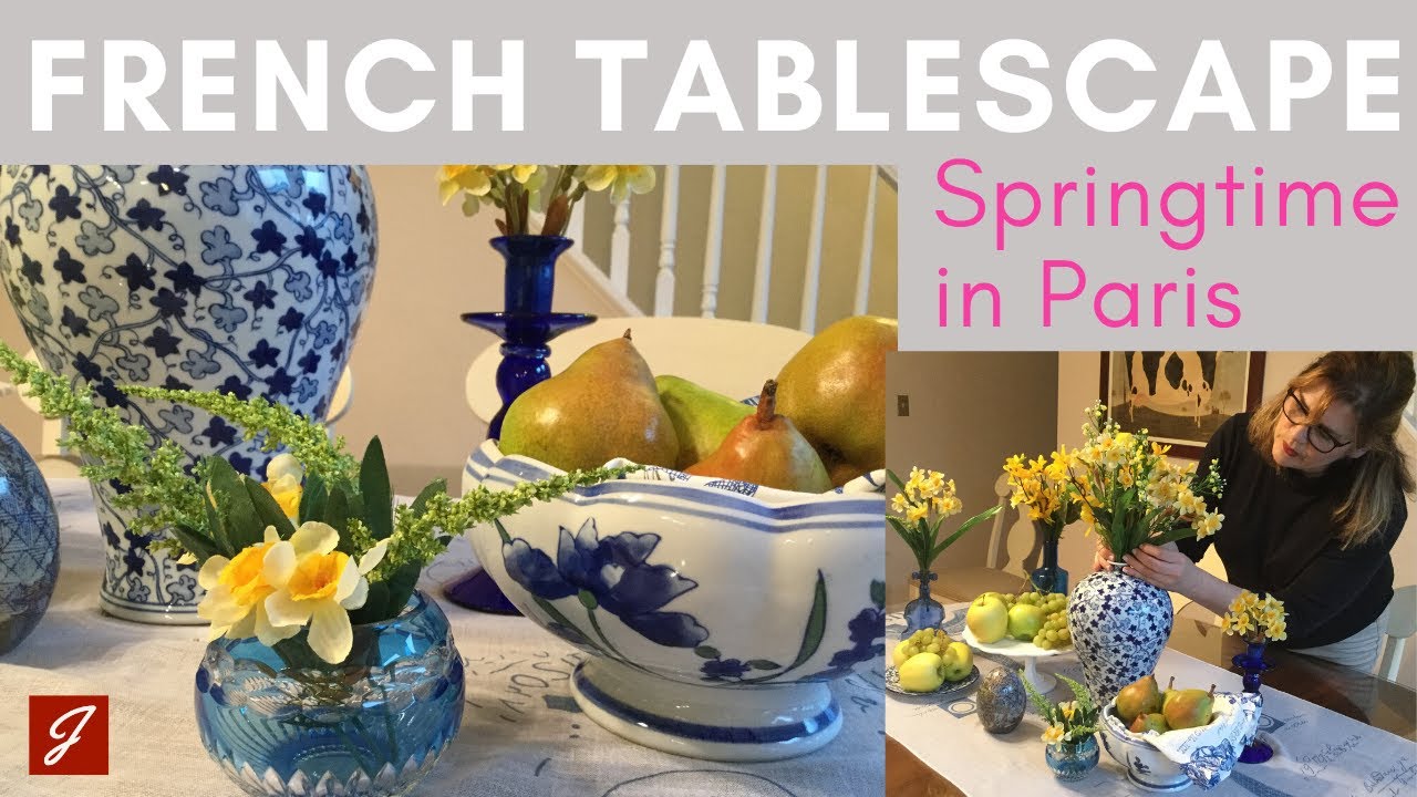 Springtime in Paris Collab - French Blue & White Tablescape