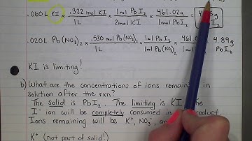 Ions in Solution After Precipitation