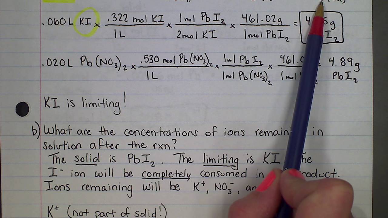 Ions in Solution After Precipitation