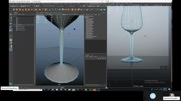 how to basic wine glass model in maya