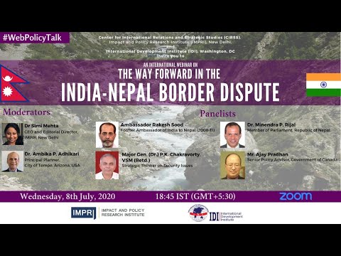 Live Video: IMPRI International Webinar on  The Way Forward in the India-Nepal Border Dispute