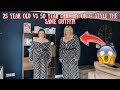 25 VS 50 year old TRY ON EXACT SAME OUTFIT!!
