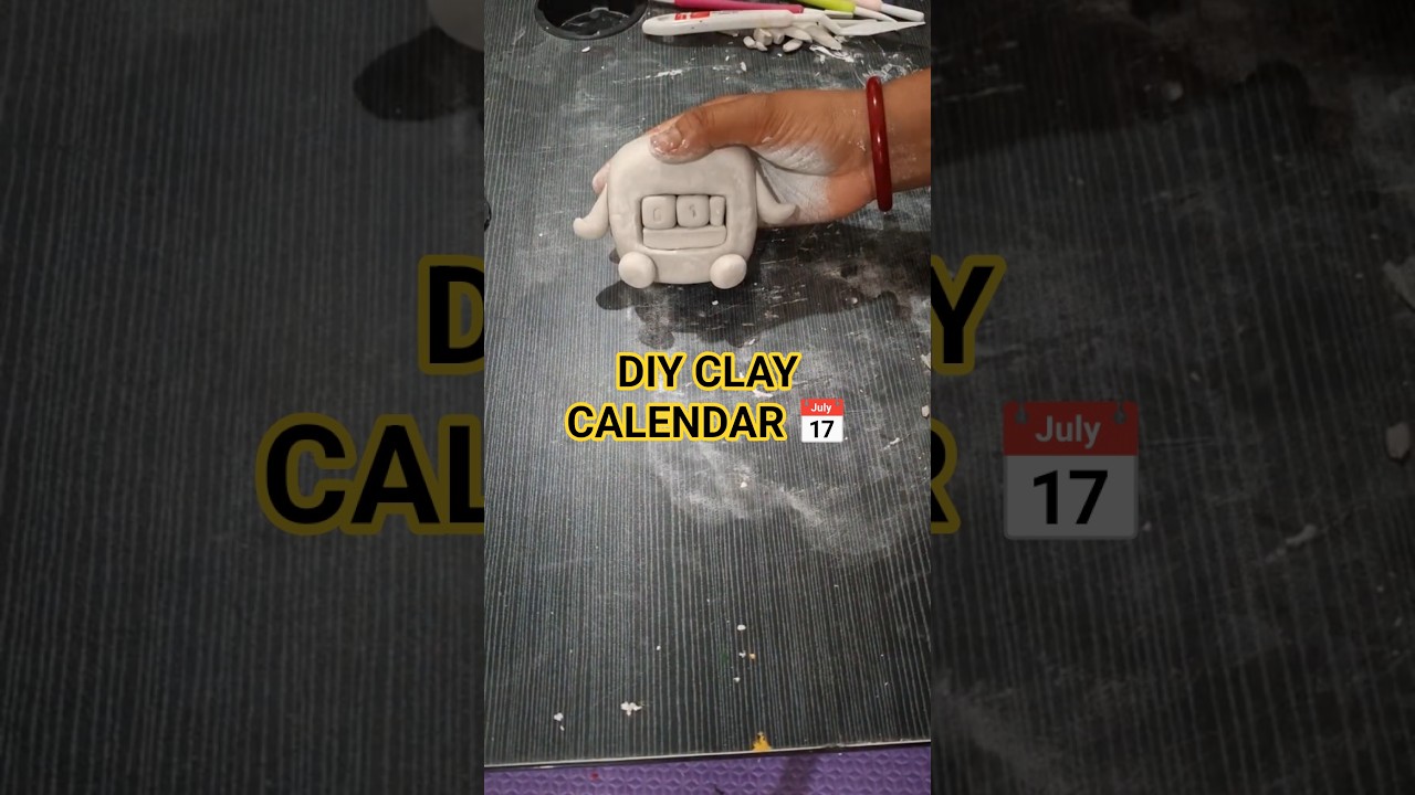 how to make calendar  with clay📅part -1 