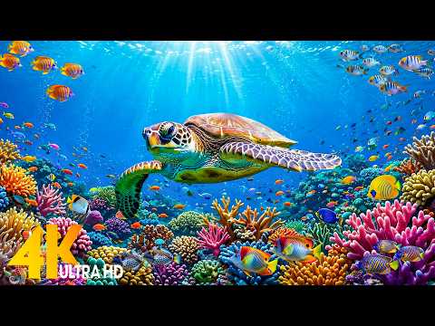 🐠 Underwater Dreams 4K | Sea Turtles, Fish Schools for Meditation & Deep Sleep