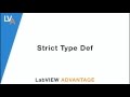 How to use Strict Type Def - LabVIEW