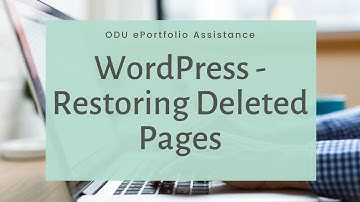 Restoring Deleted WordPress Pages