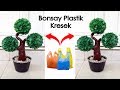 Artificial bonsai tree from plastic shopping bag ! Cara mambuat bonsay dari kresek bekas !