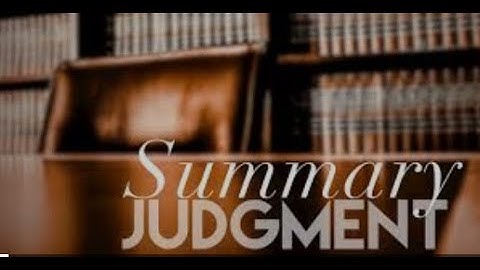 What is a Summary Judgment? I Everything you need to know!  #summaryjudgment #civilprocedure #cpr