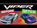 Dodge Viper GTS Complete Paint Job, Color Change From White To Purple! ￼