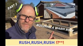 Building a flat roof using a &#39;warm roof&#39; method PART2 ***FITTING DECK AND ROOF LIGHT CURBS***
