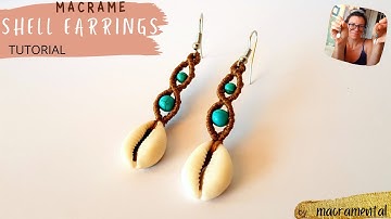 cowrie shell string jewelry making | micro macrame earrings tutorial easy | μακραμε σκουλαρικια |