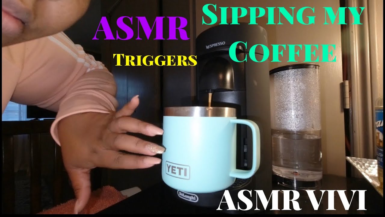 ASMR Sipping my Coffee | Tapping
