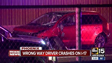 Wrong-way driver crashes on I-17 near Dunlap