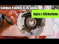 tutorial cara pasang kapas kopling ganda Supra x 125 / karisma