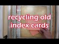 recycling old index cards: Fun with a Gelli Plate