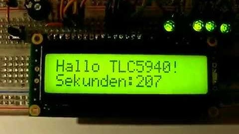 Arduino: TLC5940 + LCD 16x2 quasi simultan angesteuert