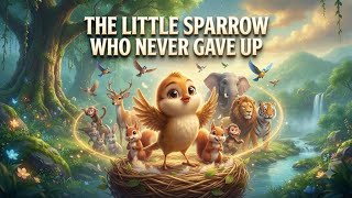 🐦 The Little Sparrow Who Never Gave Up | Heartwarming Moral Story for Kids | Courage & Kindness