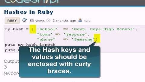 Hashes in Ruby